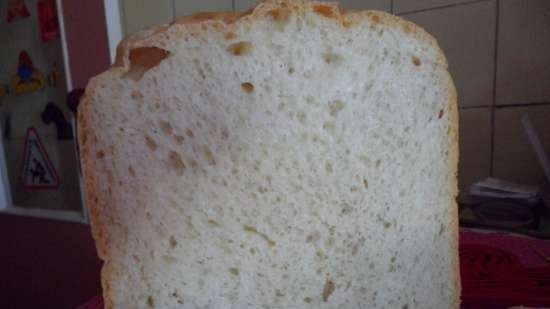 Pane francese in una macchina per il pane con lievito pressato