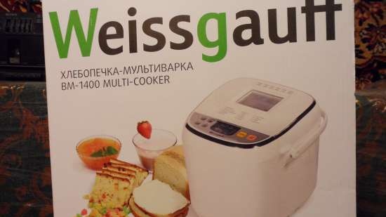 Weissgauff BM-1400 multicooker. Biscuitbrood