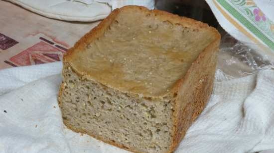 Baryatinsky wheat-buckwheat sourdough bread in a Bork-X800 bread maker