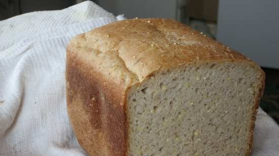 Baryatinsky wheat-buckwheat sourdough bread in a Bork-X800 bread maker