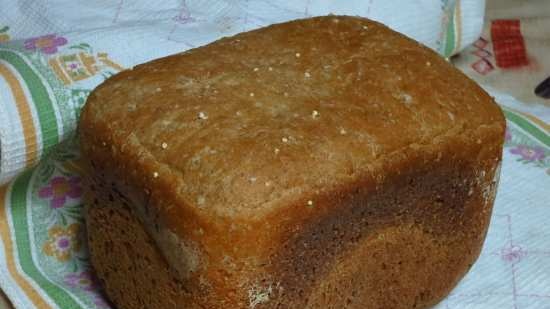 Baryatinsky wheat-buckwheat sourdough bread in a Bork-X800 bread maker