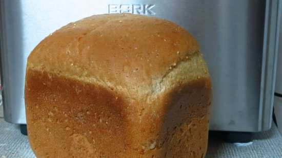 Baryatinsky wheat-buckwheat sourdough bread in a Bork-X800 bread maker