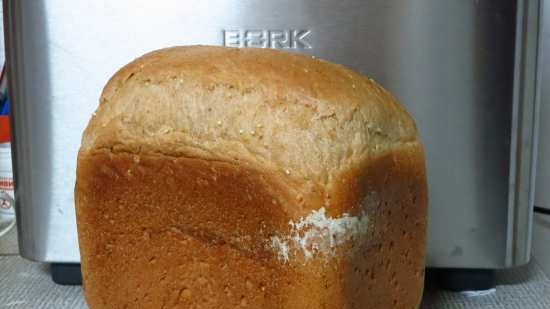 Baryatinsky wheat-buckwheat sourdough bread in a Bork-X800 bread maker