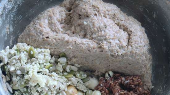 Living bread without flour with seeds and nuts