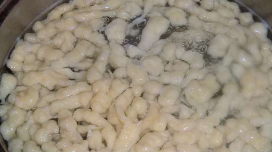 Spaetzle (Spetzle). Nozioni di base sulla cucina.