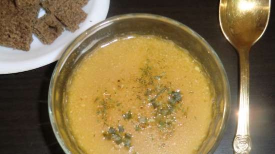 Geroestete Griessuppe (fried semolina soup)