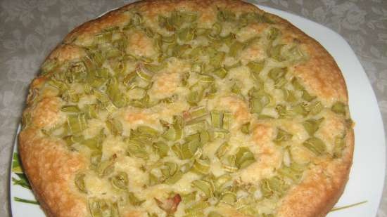 Norwegian Rhubarb Pie (Rabarbrakake)