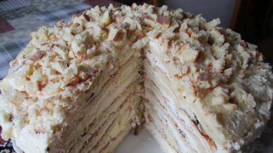 Layered Napoleon cake