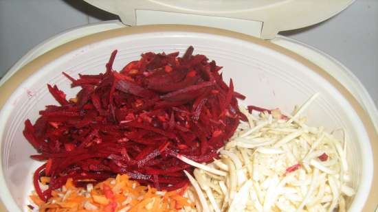 Beetroot, Carrot at Celery Root Salad