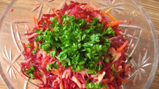 Beetroot, Carrot at Celery Root Salad