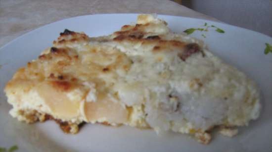 Rice-curd casserole with apples