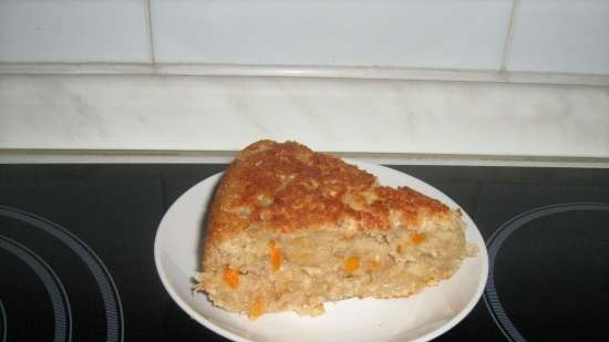 Apple-carrot cake (walang mga itlog)