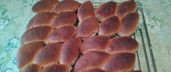 Dough patties with oatmeal and rye flour