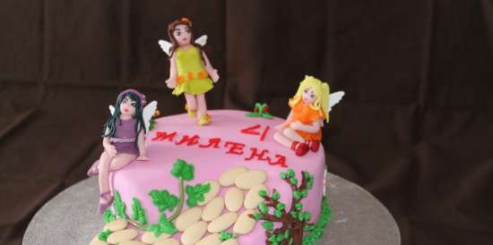 Torta tündérekkel Winx és mások rajzfilm alapján