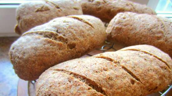 Barrette di frumento con crusca di segale (lievito naturale o lievito)