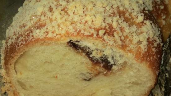 Pastel de manzanilla con streusel