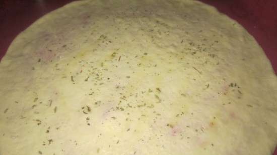 Chiklista con olio d'oliva, sale ed erbe aromatiche