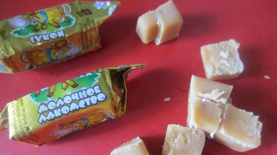 Cialde al caramello con toffee o dolci Korovka