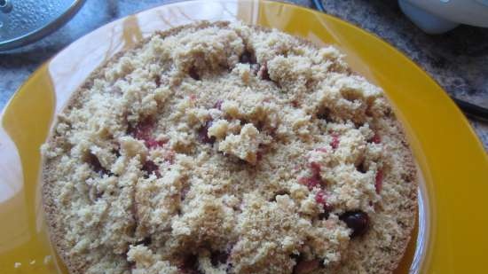 Pastís de gelatina (farcit) amb farciment de fruita i nata