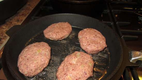 Paté de frijoles y chucrut (o carne picada para chuletas) magro