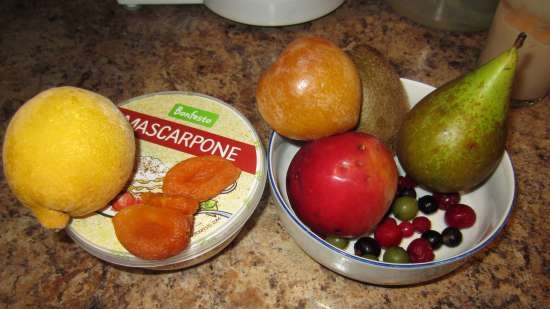 Dessert di frutta e bacche Costruiamo una casa insieme - cibo estivo per bambini