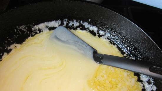 Burfi sour cream dessert (or cream, or cake layer)