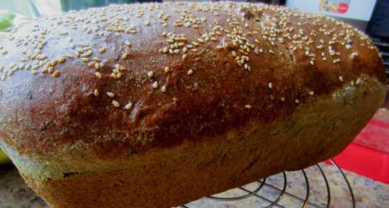 Bread Green peas with spinach and pea flour