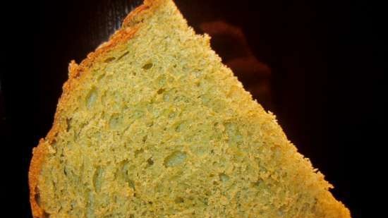 Bread Green peas with spinach and pea flour