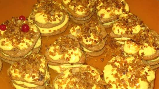 Volkoren cakes met pompoen en kwarkroom