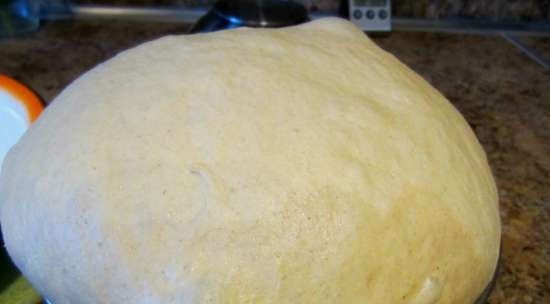 Three-flour bread with chicory on mixed dough with old dough (oven)