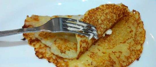 Hot potato-oat pancakes (thin)