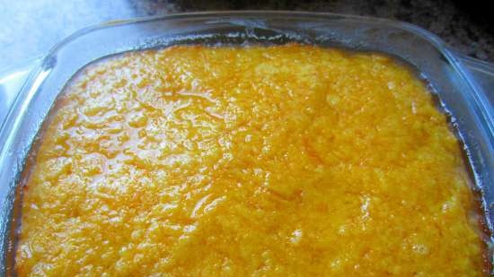 The most pumpkin manna on whey (kefir) with lemon filling