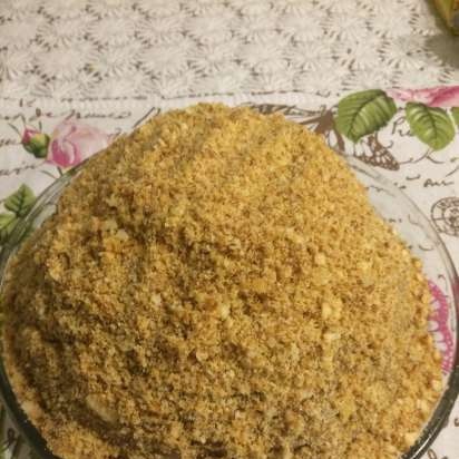 Napoleon cake without baking from cookies Ushki