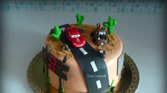 Cakes based on the cartoon Cars