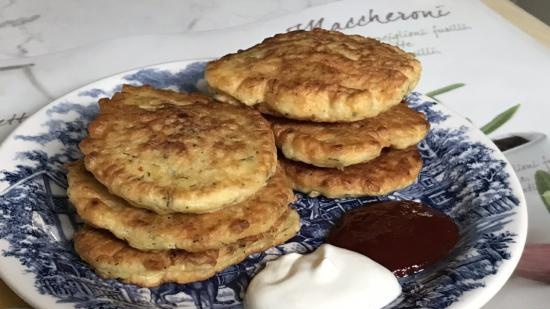 Panqueques de invierno con calabacín, manzanas, zanahorias