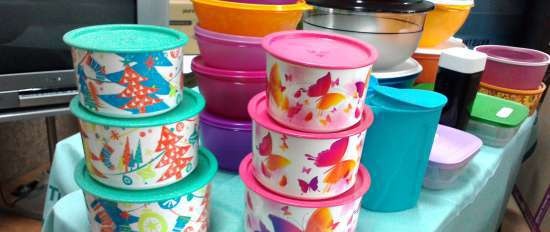 Tupperware จานพลาสติก - บทวิจารณ์