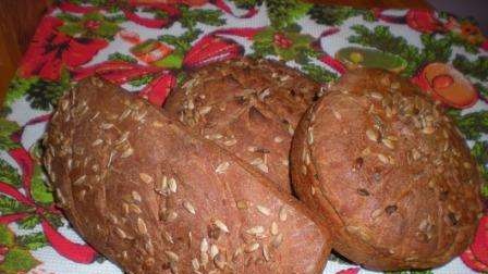 Pan de centeno y trigo fermentado con masa madre