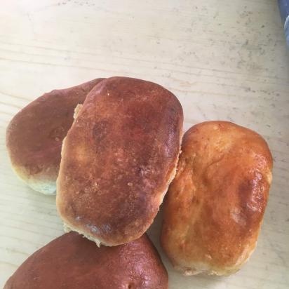 Dough patties with oatmeal and rye flour