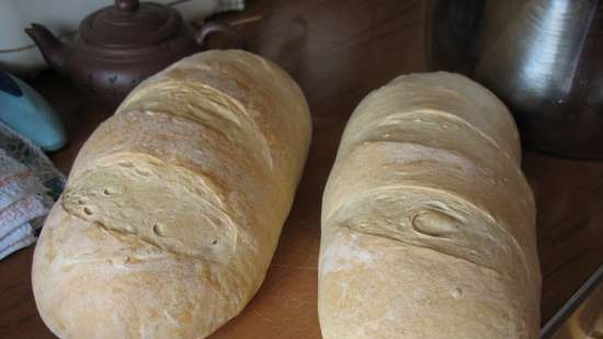 Sourdough bread in the oven