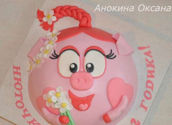 Cakes based on the cartoon Smeshariki