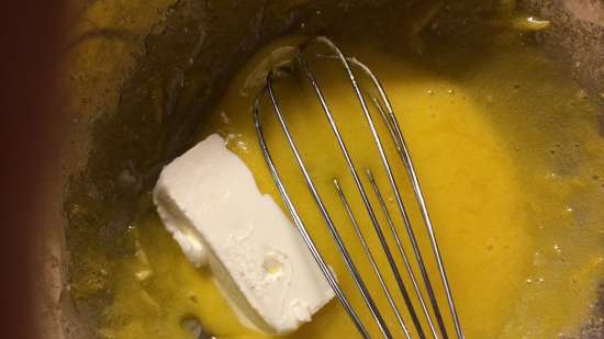 Crema de limón con gelatina de frambuesa