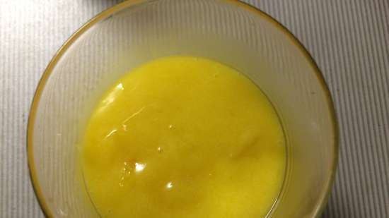 Crema de limón con gelatina de frambuesa