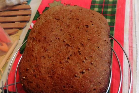 Pane di grano e segale 50x50 con lievito vivo (macchina per il pane)