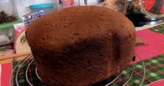 Pane di frumento e segale 50x50 con lievito di birra (macchina per il pane)