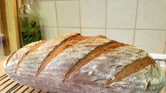 Sourdough bread in the oven