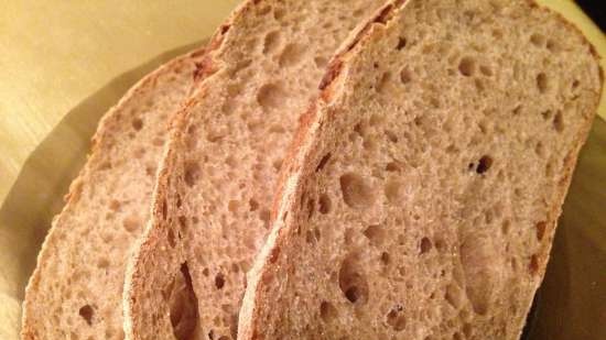 Sourdough bread in the oven