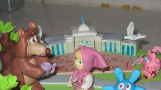 Mga cake batay sa cartoon na Masha at sa Bear