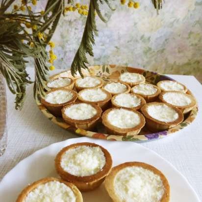 Mga basket ng buhangin na may coconut cream Murang at masayahin