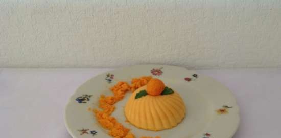 Panna cotta carrot na may safron