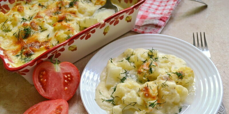 Cauliflower gratin (+ video)